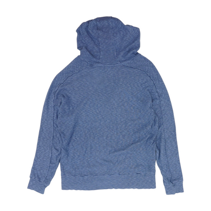 Blue Solid Hoodie Pullover