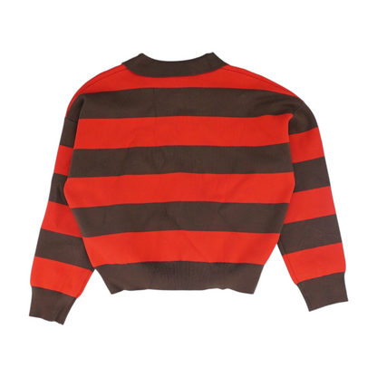 Red Striped Pullover Sweater