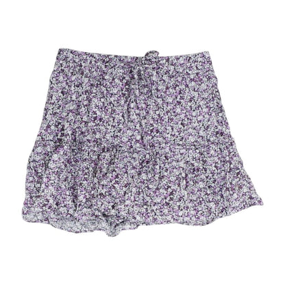 Purple Floral Mini Skirt