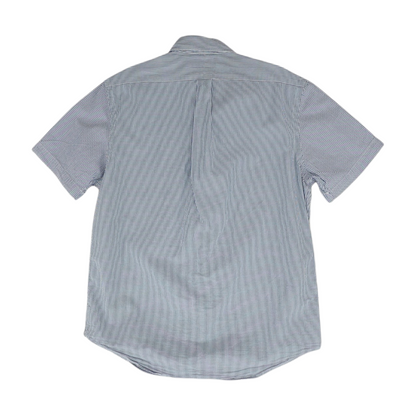 Blue Striped Short Sleeve Button Down