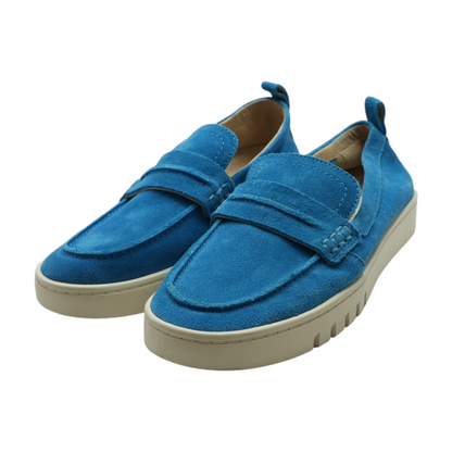 Blue Slip-On Flats