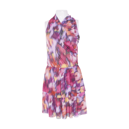 Multi Abstract Midi Dress