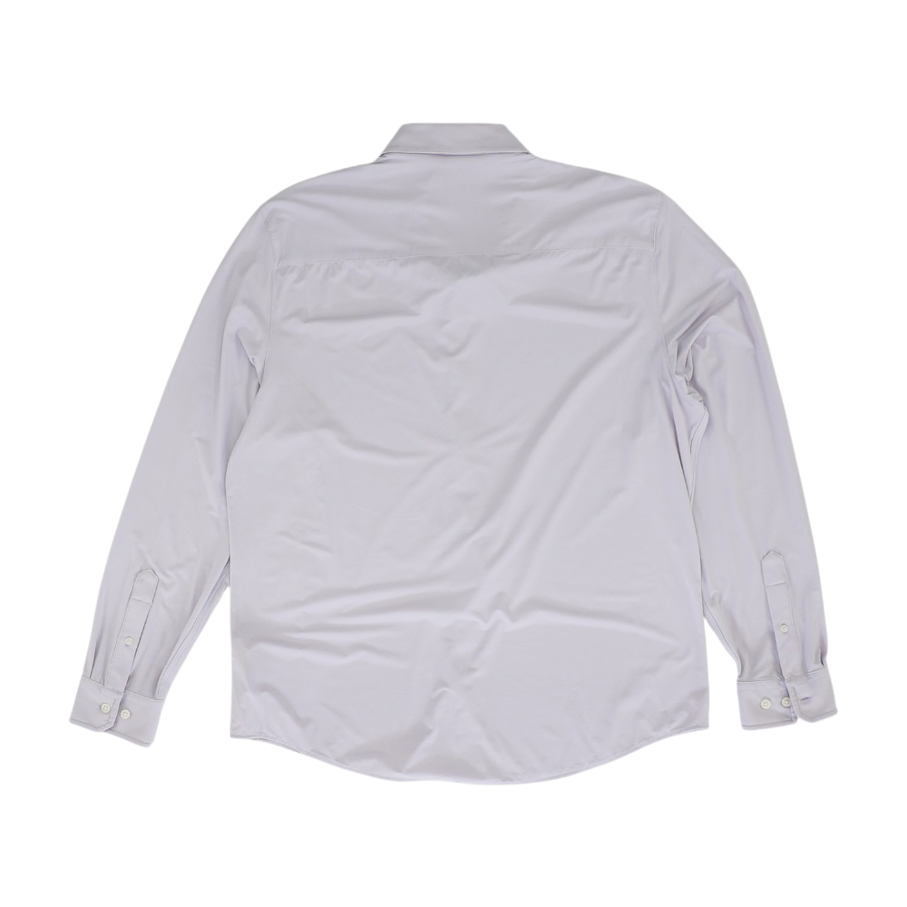 Purple Solid Long Sleeve Button Down