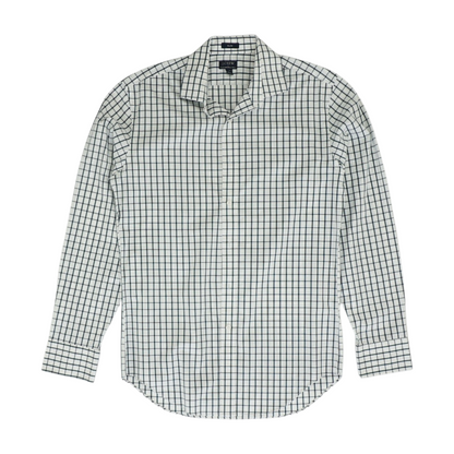 White Check Long Sleeve Button Down