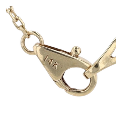 1/2 ctw 14K Yellow Gold Diamond Station Necklace