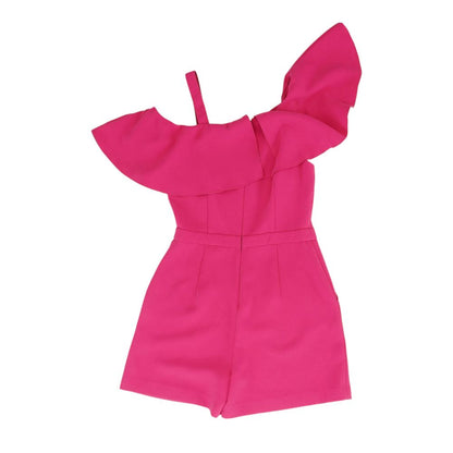 Pink Solid Romper