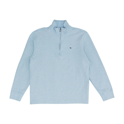 Blue Striped 1/4 Zip Sweater