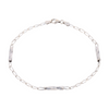 14K White Gold Chain Bracelet