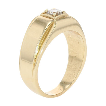1 Ct 14K Gold Round Diamond Prong Mounted Ring