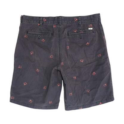 Navy Print Chino Shorts