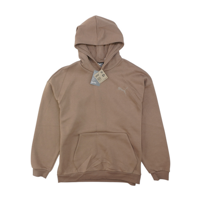 Tan Solid Hoodie Pullover