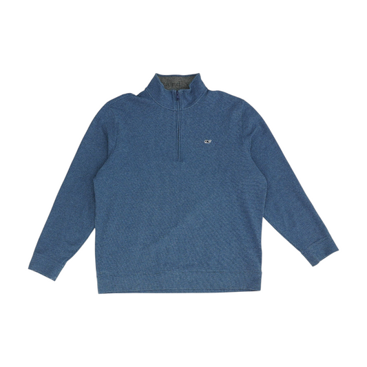 Navy Solid 1/4 Zip Pullover
