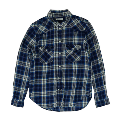 Blue Plaid Flannel Button Down