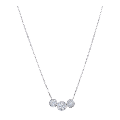 3/4 ctw 14K White Gold Diamond Pendant Necklace