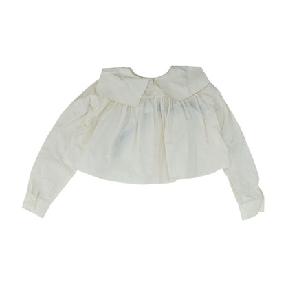Ivory Solid Long Sleeve Blouse