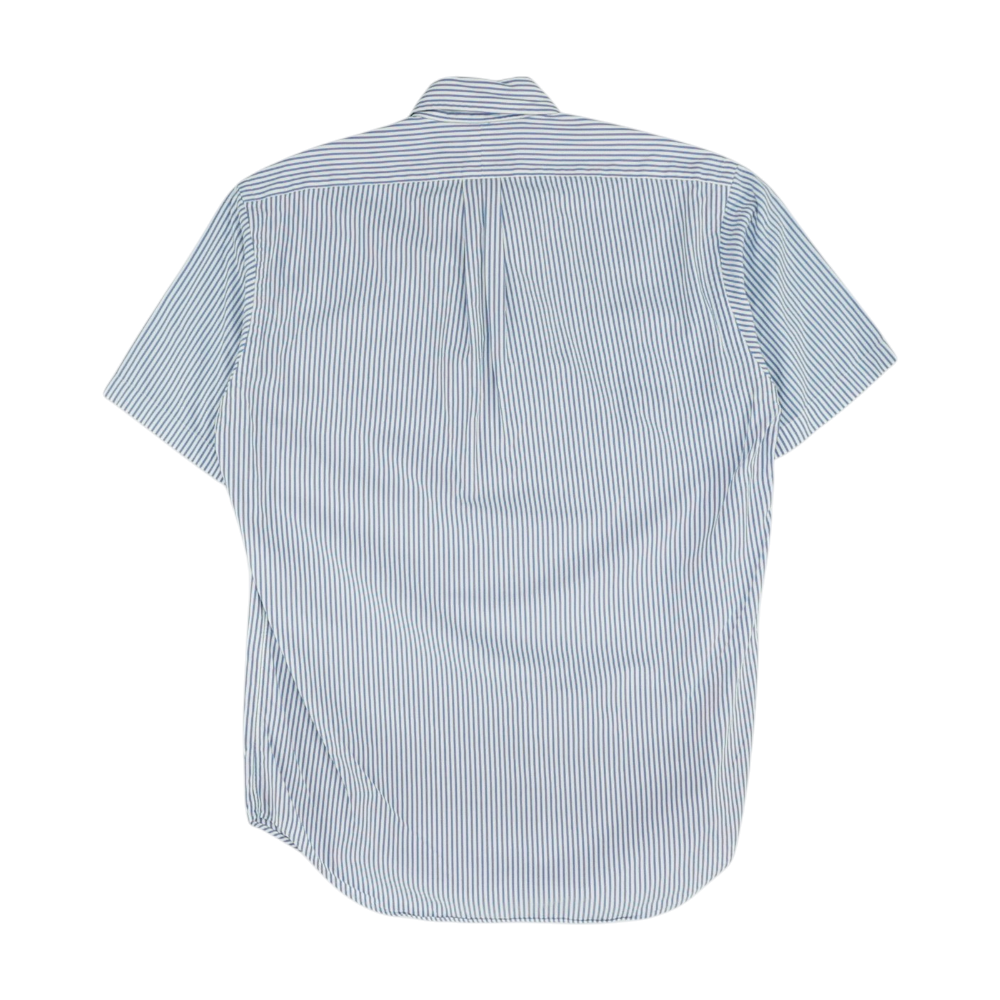 Blue Striped Short Sleeve Button Down