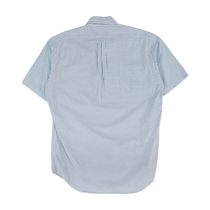 Blue Striped Short Sleeve Button Down
