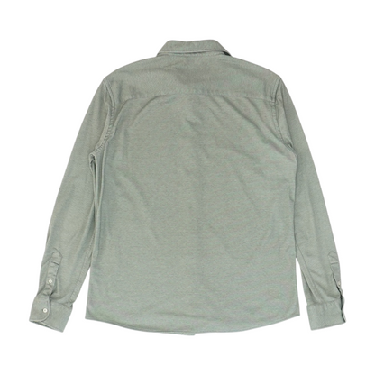 Gray Solid Long Sleeve Button Down