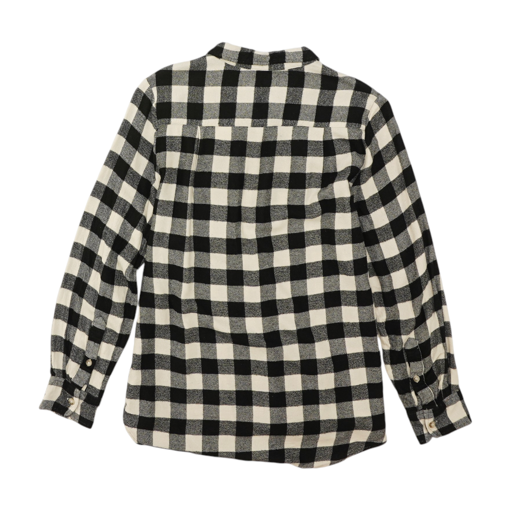 Melloday Black Check Flannel Button Down – Image 2