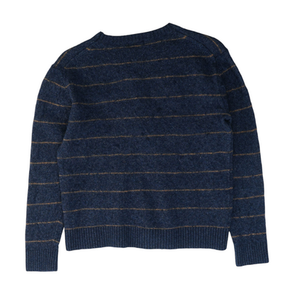 Navy Striped Pullover Sweater