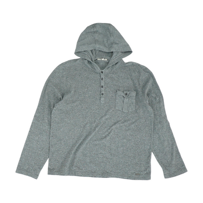 Gray Solid Hoodie Pullover