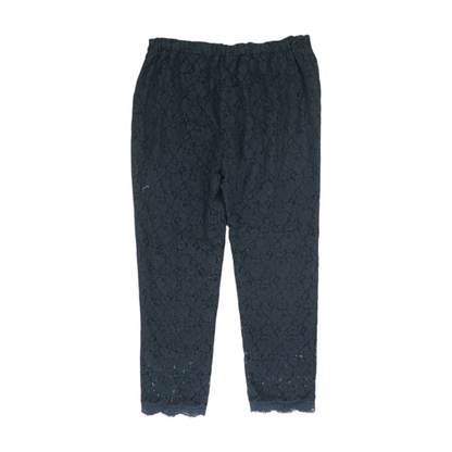 Black Floral Regular Pants