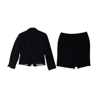 Black Petite Polka Dot Skirt Set