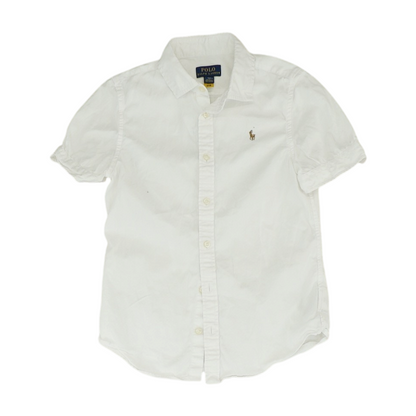 White Short Sleeve Button Down