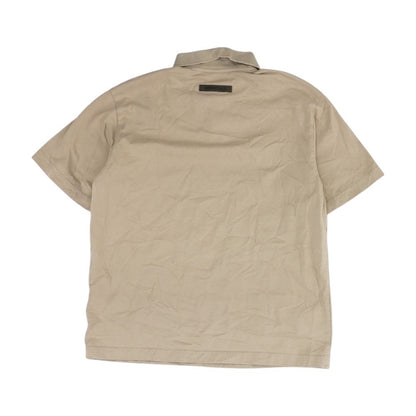 Tan Solid Short Sleeve Polo