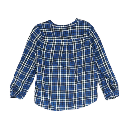 Blue Plaid Blouse