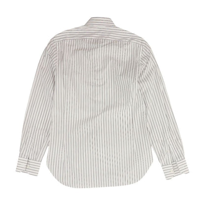 White Striped Long Sleeve Button Down