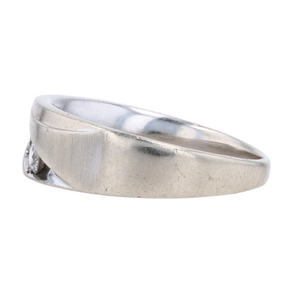 1/2 ctw 10K White Gold Diamond Band