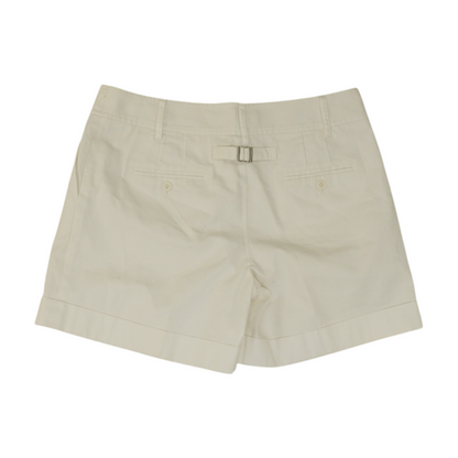White Petite Solid Chino Shorts