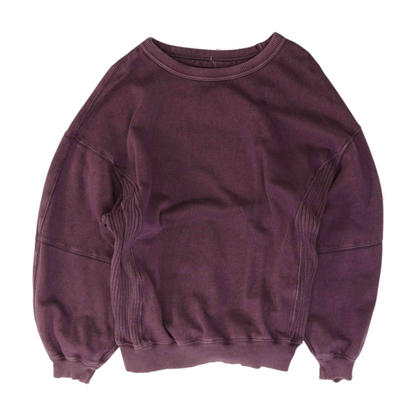 Purple Solid Sweatshirt Pullover