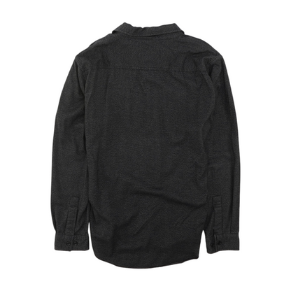 Charcoal Solid Flannel Button Down