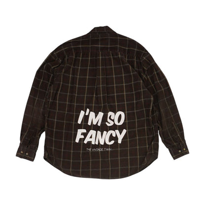 Brown Check Long Sleeve Button Down