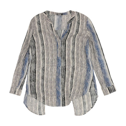 Black Striped V Neck T-Shirt