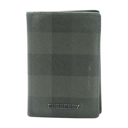 Charcoal Grey Check Folding Card Case