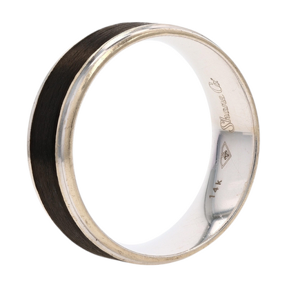 14K White Gold Band Ring