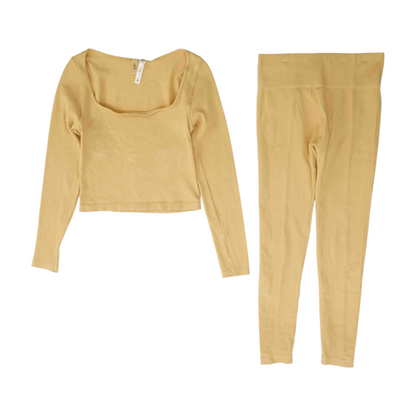 Beige Solid Active Set