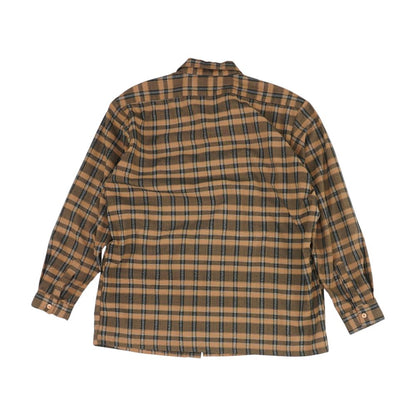 Vintage Brown Plaid Long Sleeve Button Down
