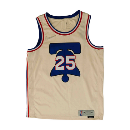 Men's Beige Philadelphia 76ers Sleeveless Jersey