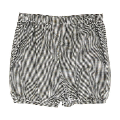 Black Check Chino Shorts
