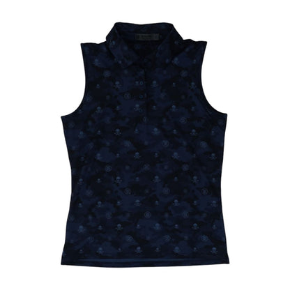 Navy Camo Tank Knit Top