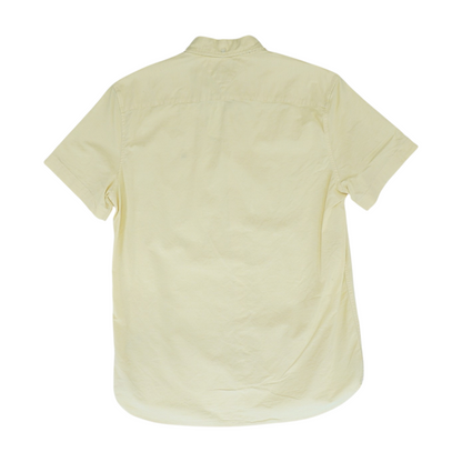 Yellow Solid Short Sleeve Button Down