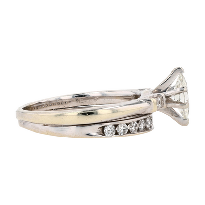 1/2 ctw 10K White Gold Diamond Engagement Ring