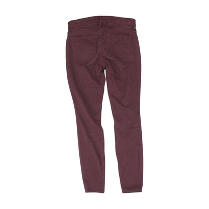 Burgundy Solid Chino Pants