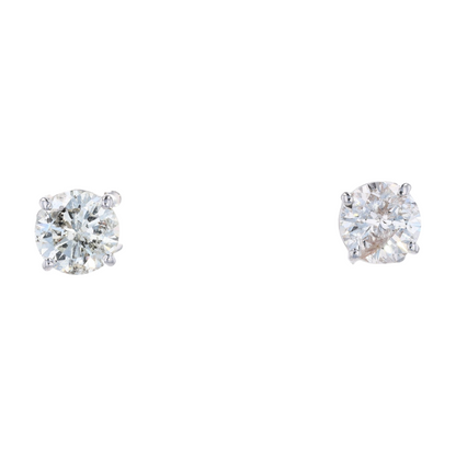 4 1/10 ctw 14K White Gold Diamond Stud Earrings