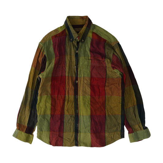 Multi Plaid Flannel Button Down