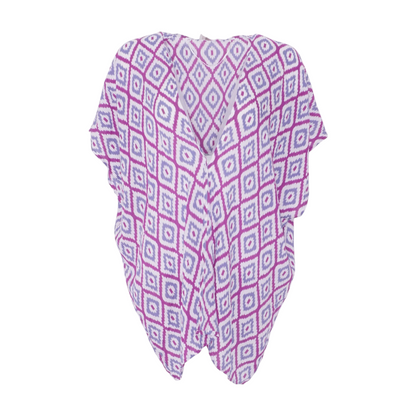 Purple Geometric Cardigan